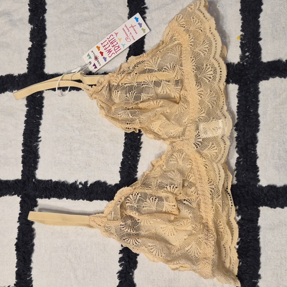 NEW Cosabella Blush Beige Sweet Treat Lace Bralette - Picture 2 of 7
